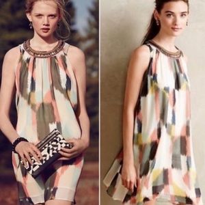 Anthropologie chiffon mini dress, size 2